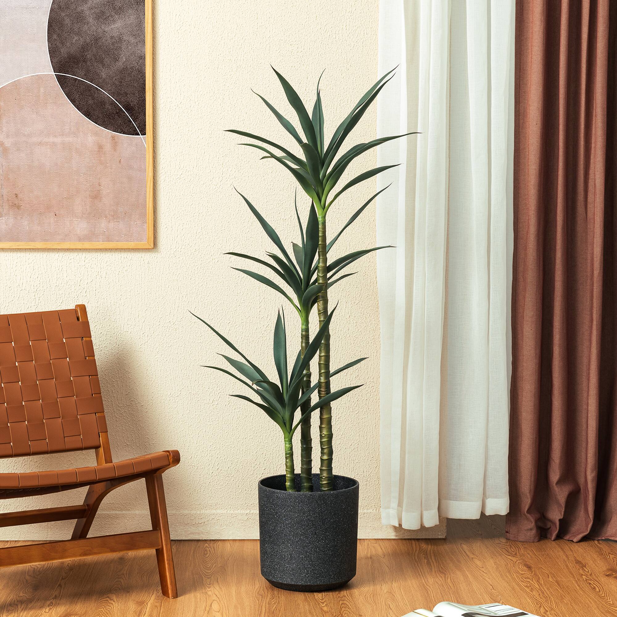 Glitzhome® 4.25ft. Faux Tequila Plant in Pot